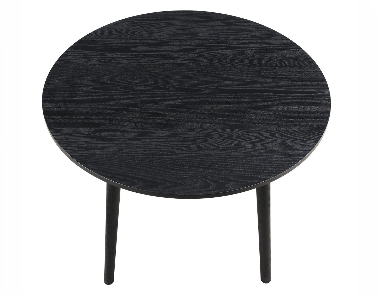 Willow 42" Round Dining Table, Black