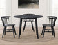 Willow 42" Round Dining Table, Black