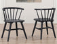 Willow 5 Piece 42-inch Round Dining Set, Black