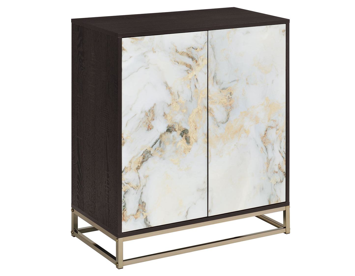 Salvador 2-Door Cabinet with Faux-Marble Doors