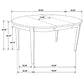 Gabriel Oval 60-inch Extension Leaf Dining Table Cappuccino