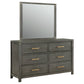 Kieran 6-drawer Dresser with Mirror Grey