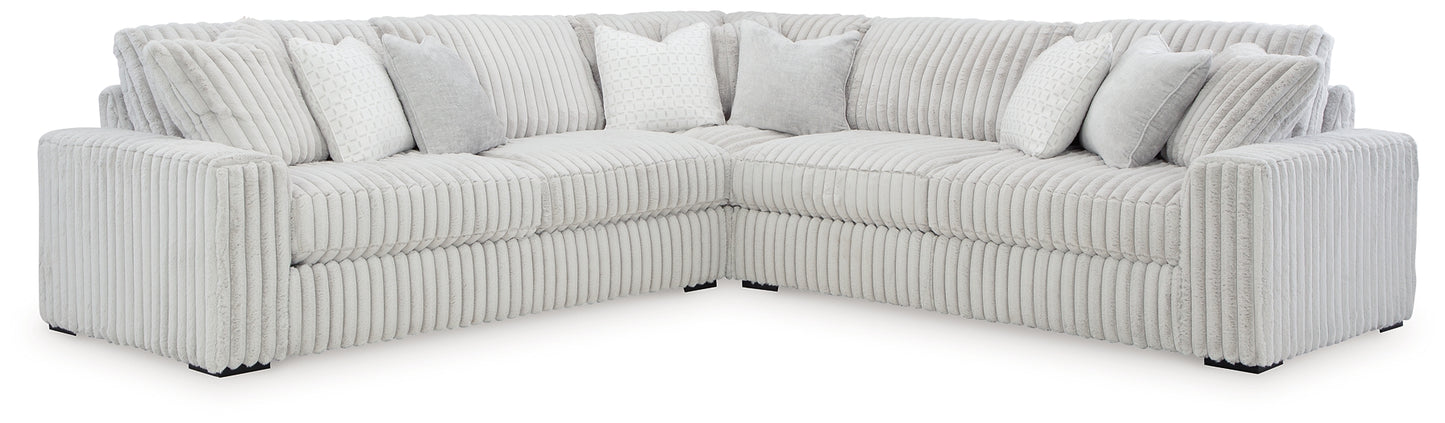 Stupendous 3-Piece Sectional with Ottoman