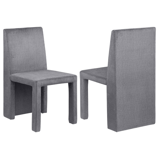 Tordera Velvet Upholstered Dining Side Chair Grey (Set of 2)
