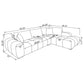 Camacho Upholstered Chaise Sectional Sofa Orange