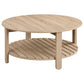 Fowler 1-shelf Round Engineered Wood Coffee Table Natural