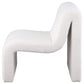 Drayton Upholstered Curved Armless Accent Chair Ivory