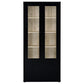 Hawthorne 4-shelf Glass Door Cabinet with Drawers Black