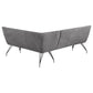 Dodson Fabric Upholstered L-Shaped Nook Dining Bench Grey