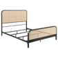 Lanewood Open Cane Webbing Metal Eastern King Bed Black