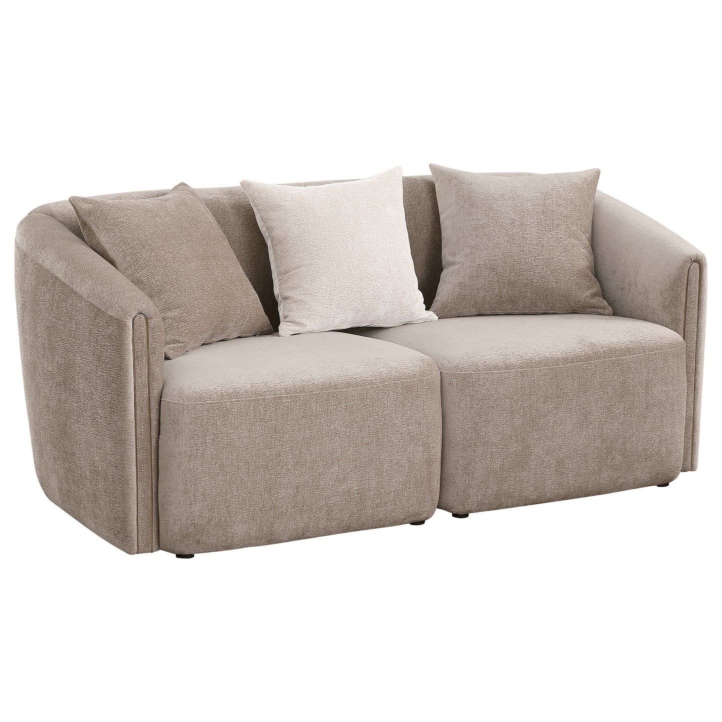 Townsend 3-piece Chenille Upholstered Sofa Set Latte