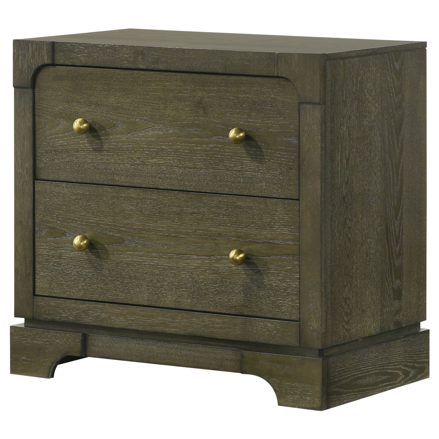 Gran Park 2-drawer Nightstand Bedside Table Dark Cocoa