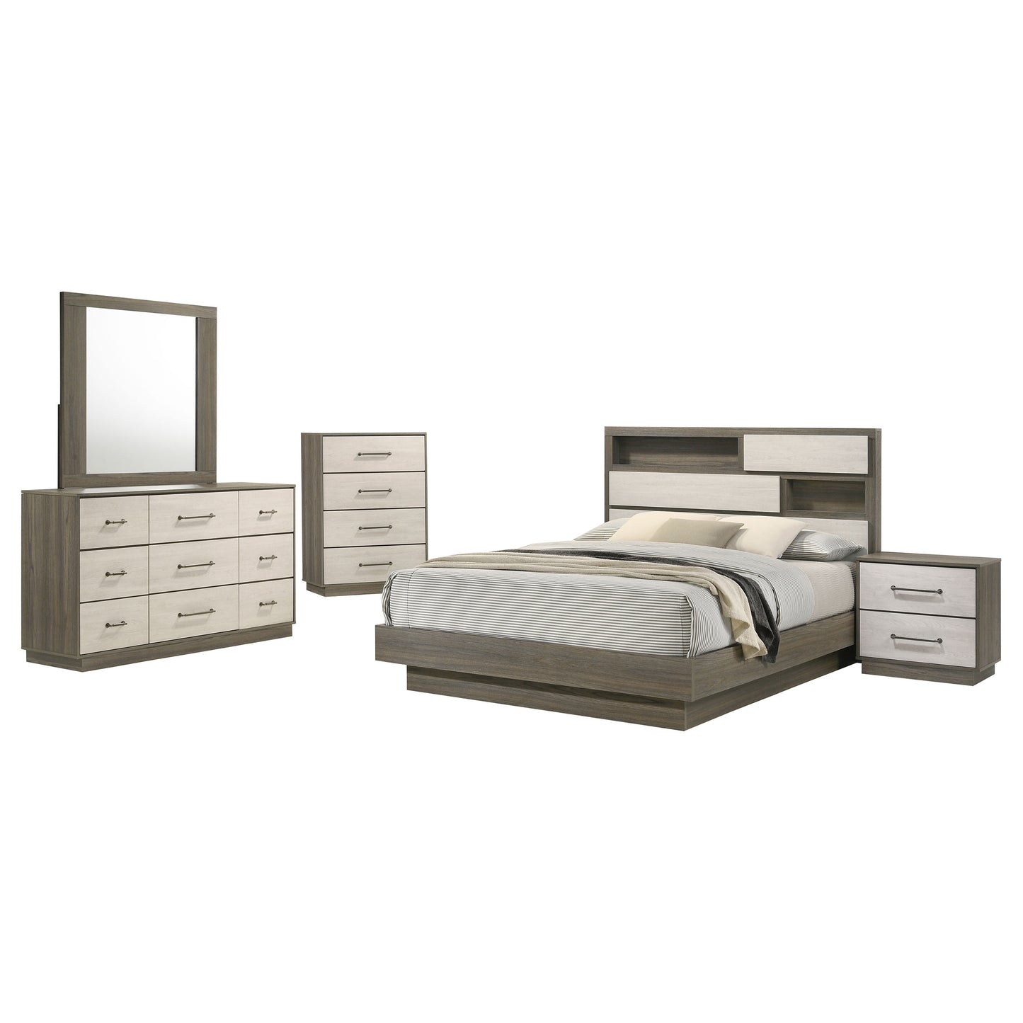 Fenwick 5-piece Queen Bedroom Set Grey Oak