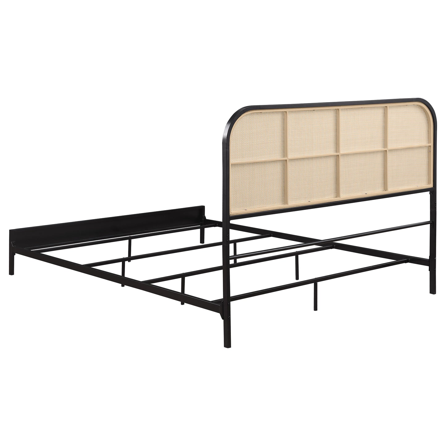 Amherst Radio Weave Rattan Metal Full Bed Black