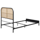 Amherst Radio Weave Rattan Metal Full Bed Black