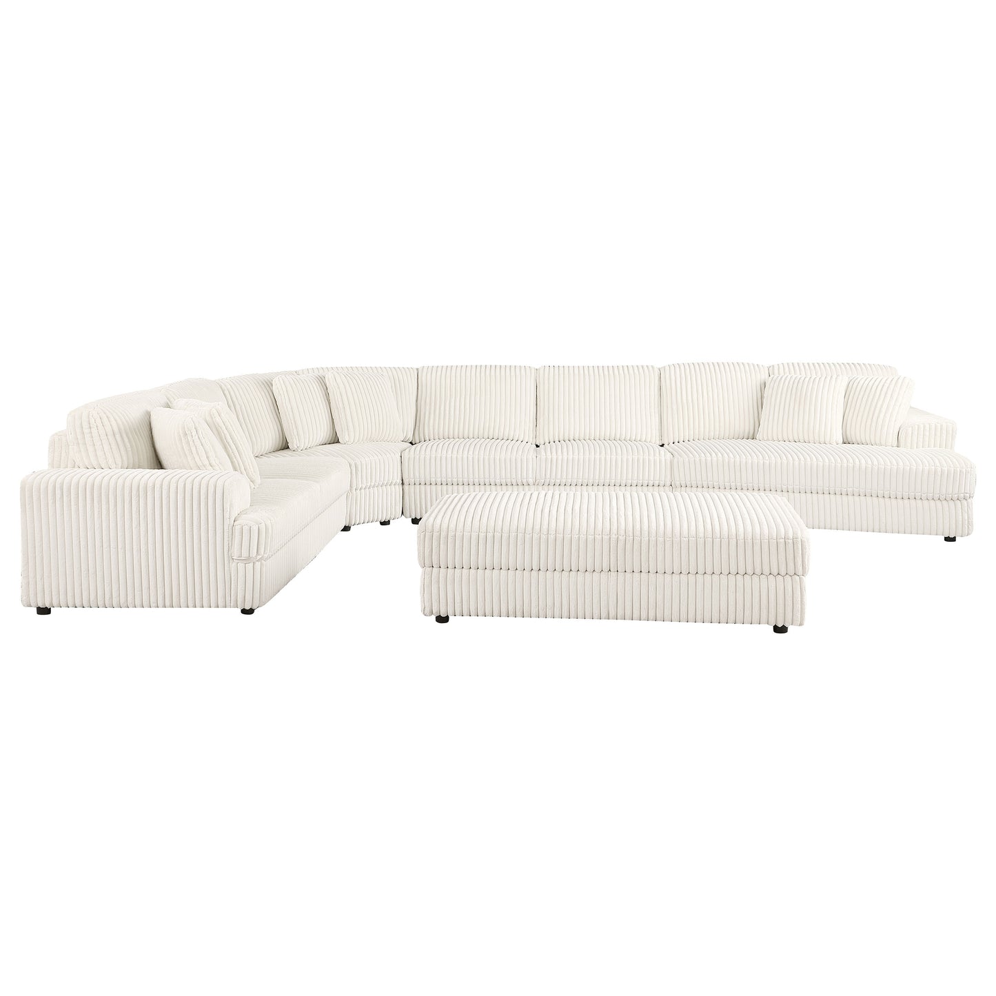 Emberson 5-piece Upholstered Modular Sectional Sofa Ivory