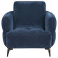 Lively 3-piece Chenille Upholstered Sofa Set Blue