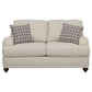 Glenn 2-piece Upholstered Sofa Set Light Grey and Grey