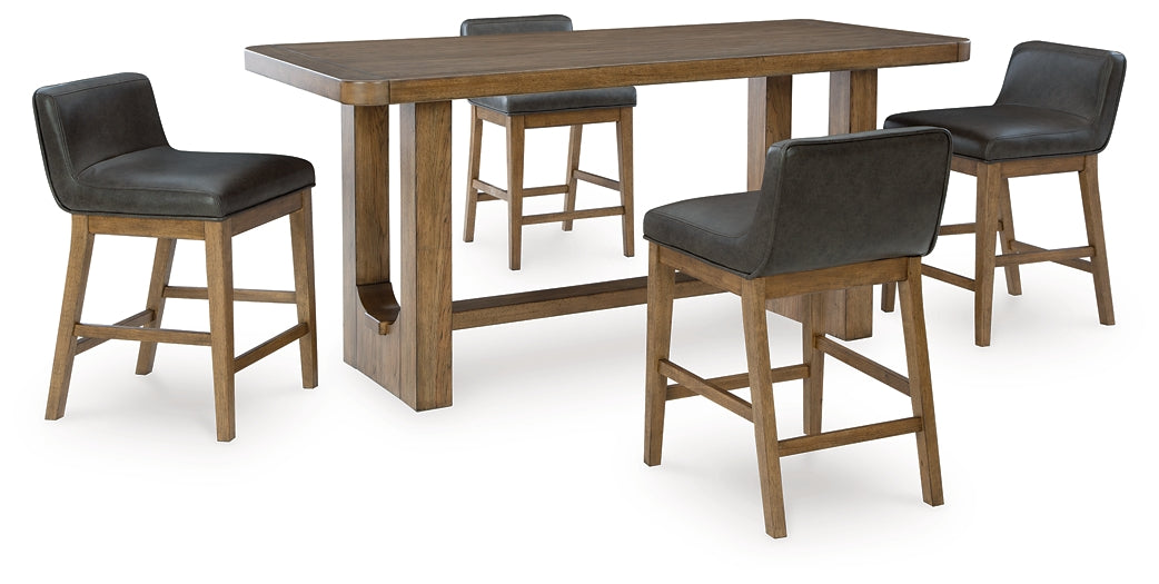 Cabalynn Counter Height Dining Table and 4 Barstools