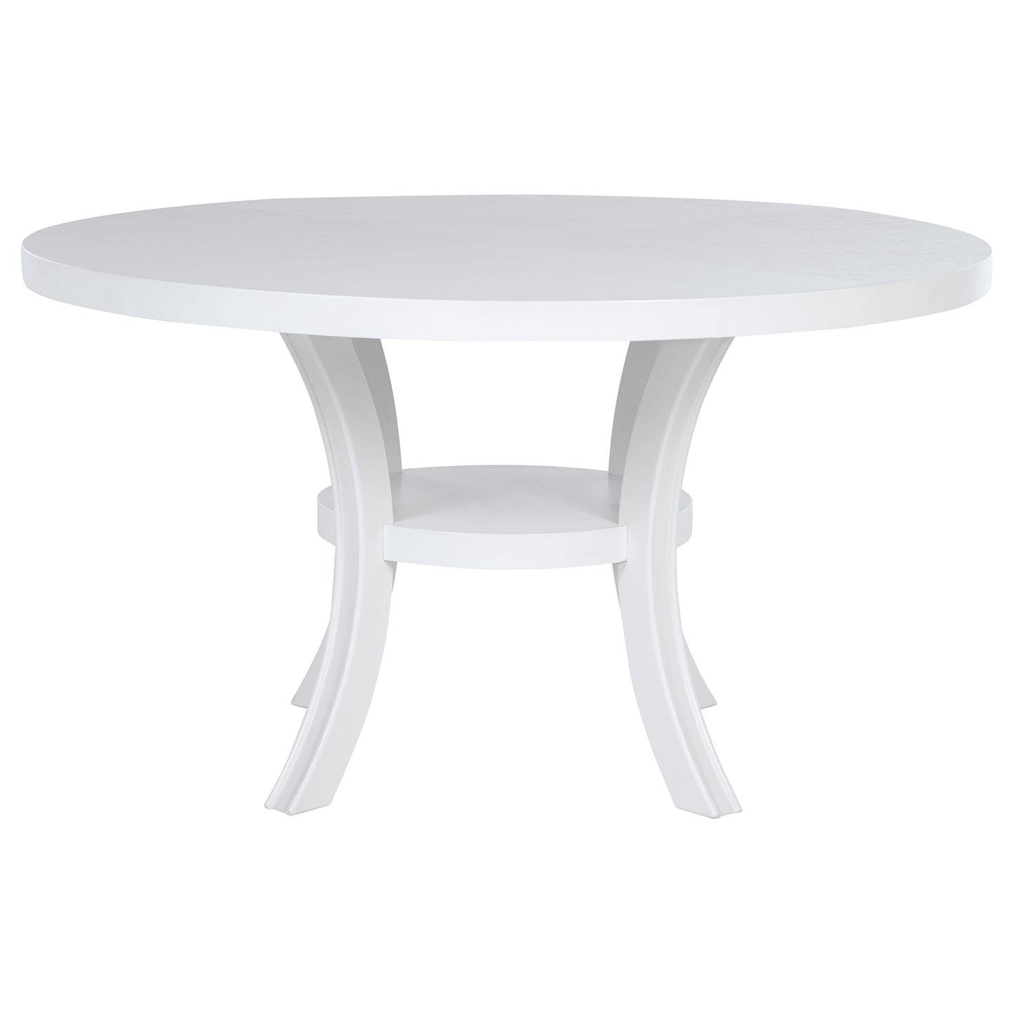 Judd 7-piece 54-inch Round Wood Dining Table Set Pearl White