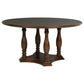 Landon 7-piece 60-inch Round Dining Table Set Rich Brown