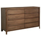 Maderia 8-drawer Dresser Cabinet Walnut