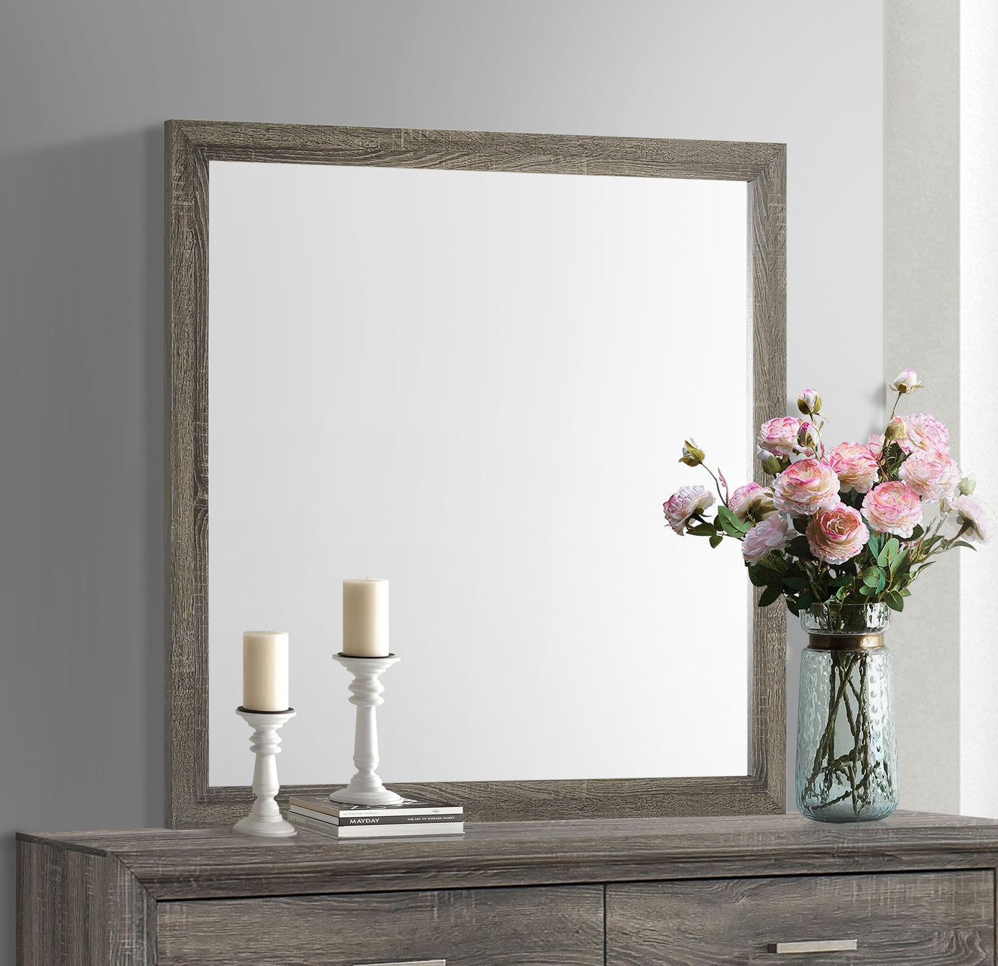 Wright Dresser Mirror Brown Oak