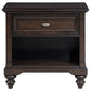 Andover 1-drawer Nightstand Bedside Table Dark Oak