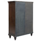 Andover 6-drawer Tempered Glass Door Chest Dark Oak