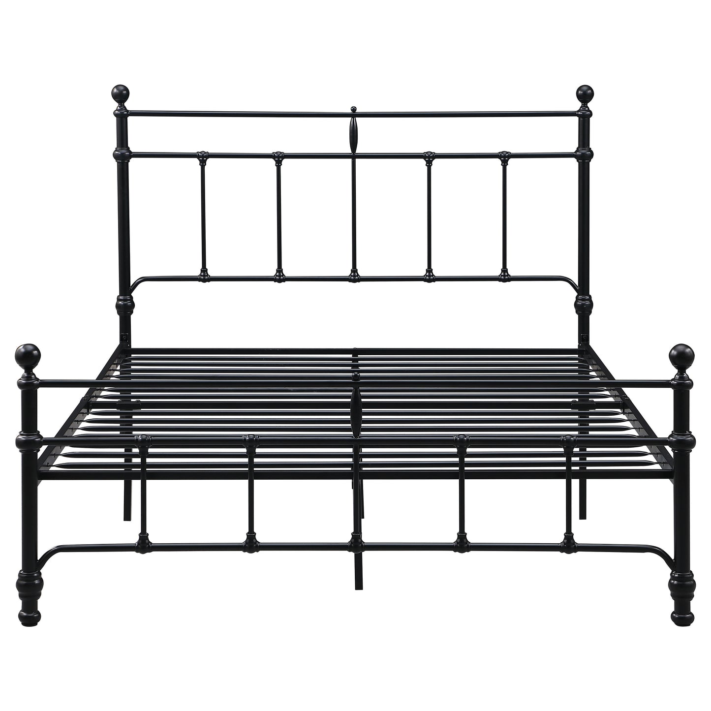 Novak 48-inch Metal Eastern King Open Frame Bed Matte Black