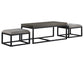 Yukon Rectangular Nesting Coffee Table with 2 Stools