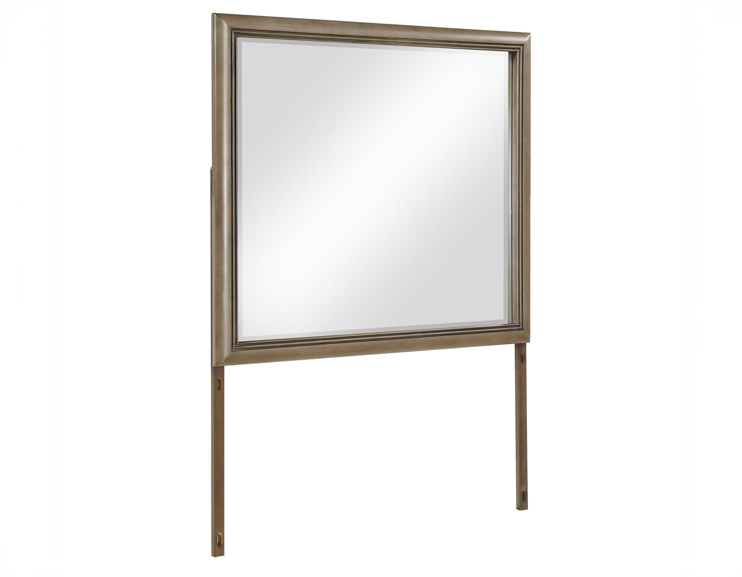 Sonoma 44" Framed Mirror, Cocoa Gray Oak Finish With Mounting Brackets