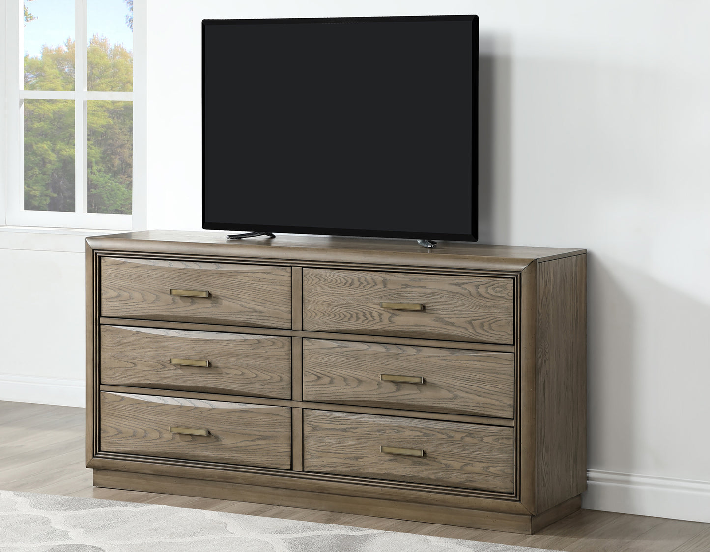 Sonoma 66″ Six-Drawer Dresser And Mirror