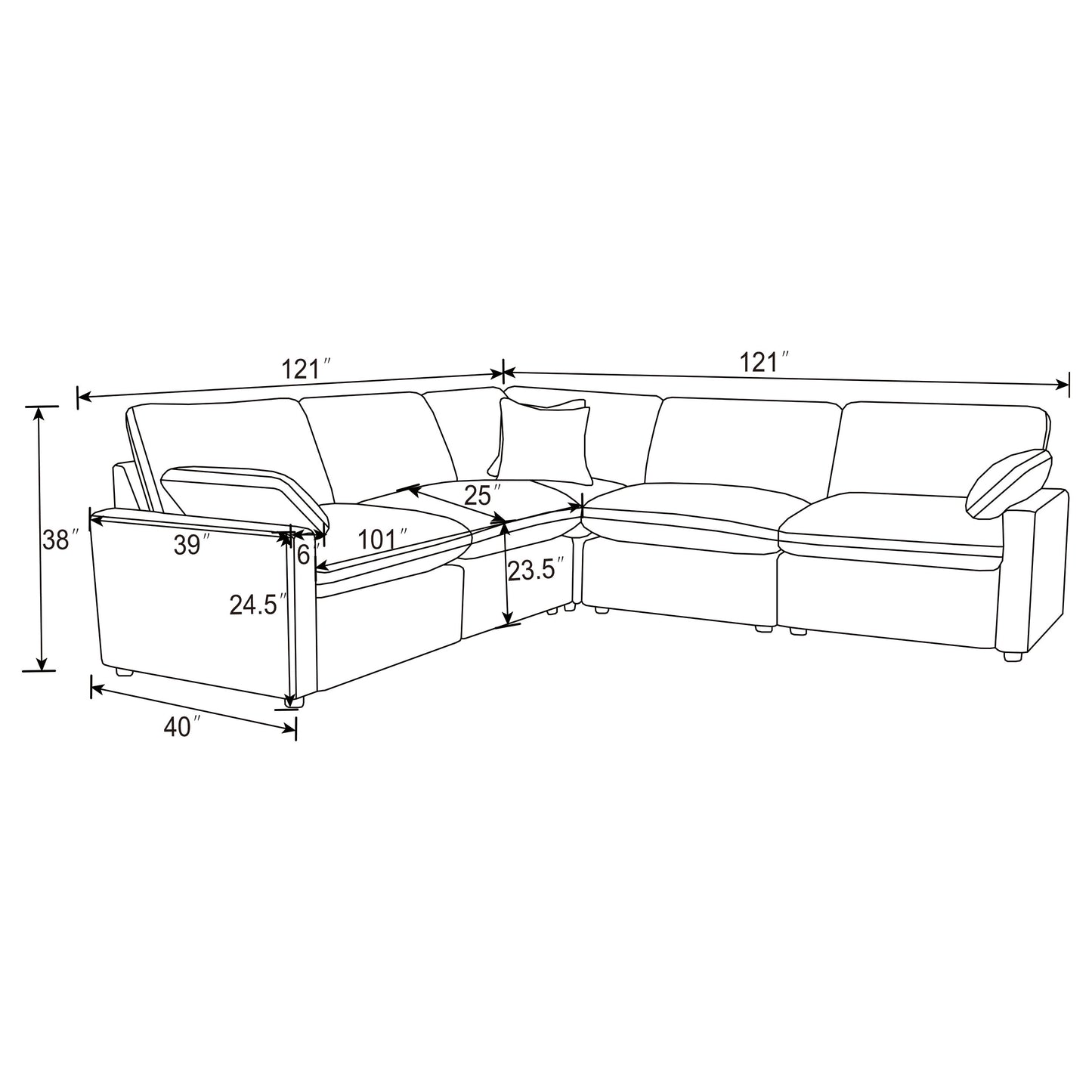 Collins Modular Power Reclining Sectional Sofa Set Grey