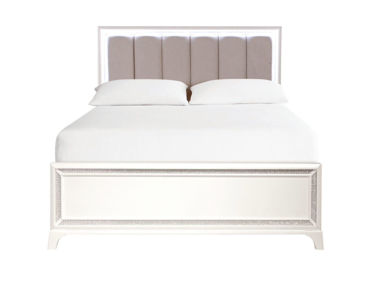 Cassie Illuminating 4-Piece Glam King Bedroom Set