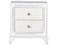 Cassie Illuminating Glam Nightstand, Shimmering Pearl Finish