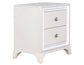 Cassie Illuminating Glam Nightstand, Shimmering Pearl Finish