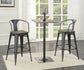 Cavalier 3-piece Square Bar Table Set Dark Elm and Black