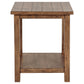 Payne Wood End Table with Shelf Distressed Brown