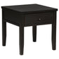 Concord 1-drawer Square End Table Distressed Java