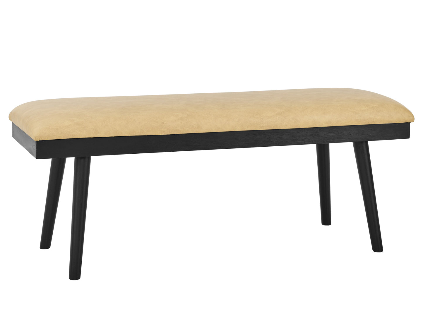 Vida 49″ Sand Vegan Leather Dining Bench