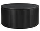 Colvin 36″ Round Castered Coffee Table, Black Finish