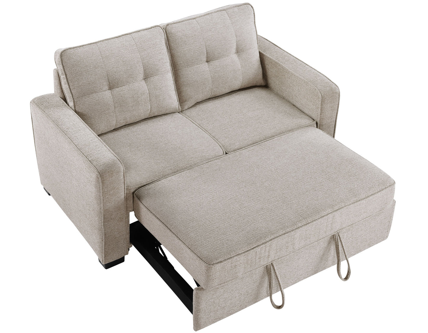 Noah Convertible Sleeper Loveseat, Tan