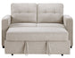 Noah Convertible Sleeper Loveseat, Tan