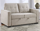 Noah Convertible Sleeper Loveseat, Tan