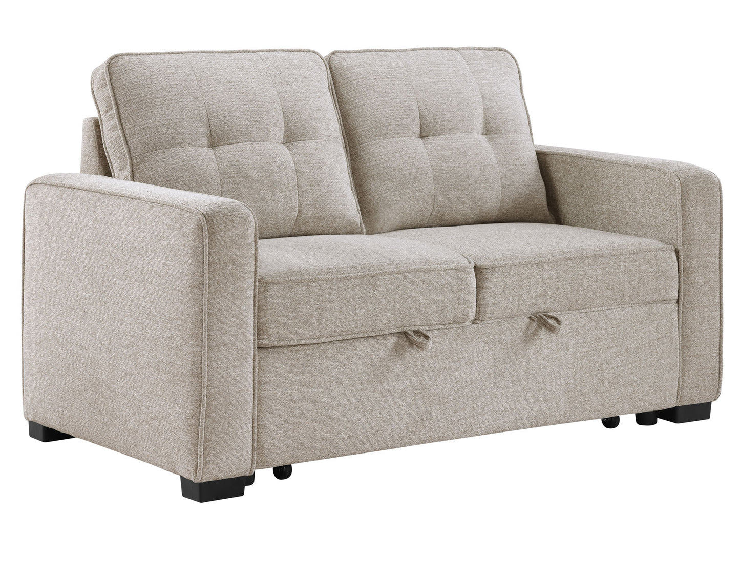 Noah Convertible Sleeper Loveseat, Tan