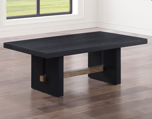 Aubrey 48" Coffee Table, Black Finish