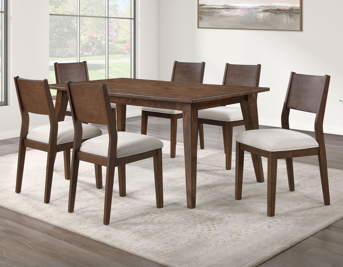 Canton 5-Piece 72″ Side Chair Dining Set