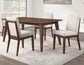 Canton 5-Piece 72″ Upholstered Side Chair Dining Set