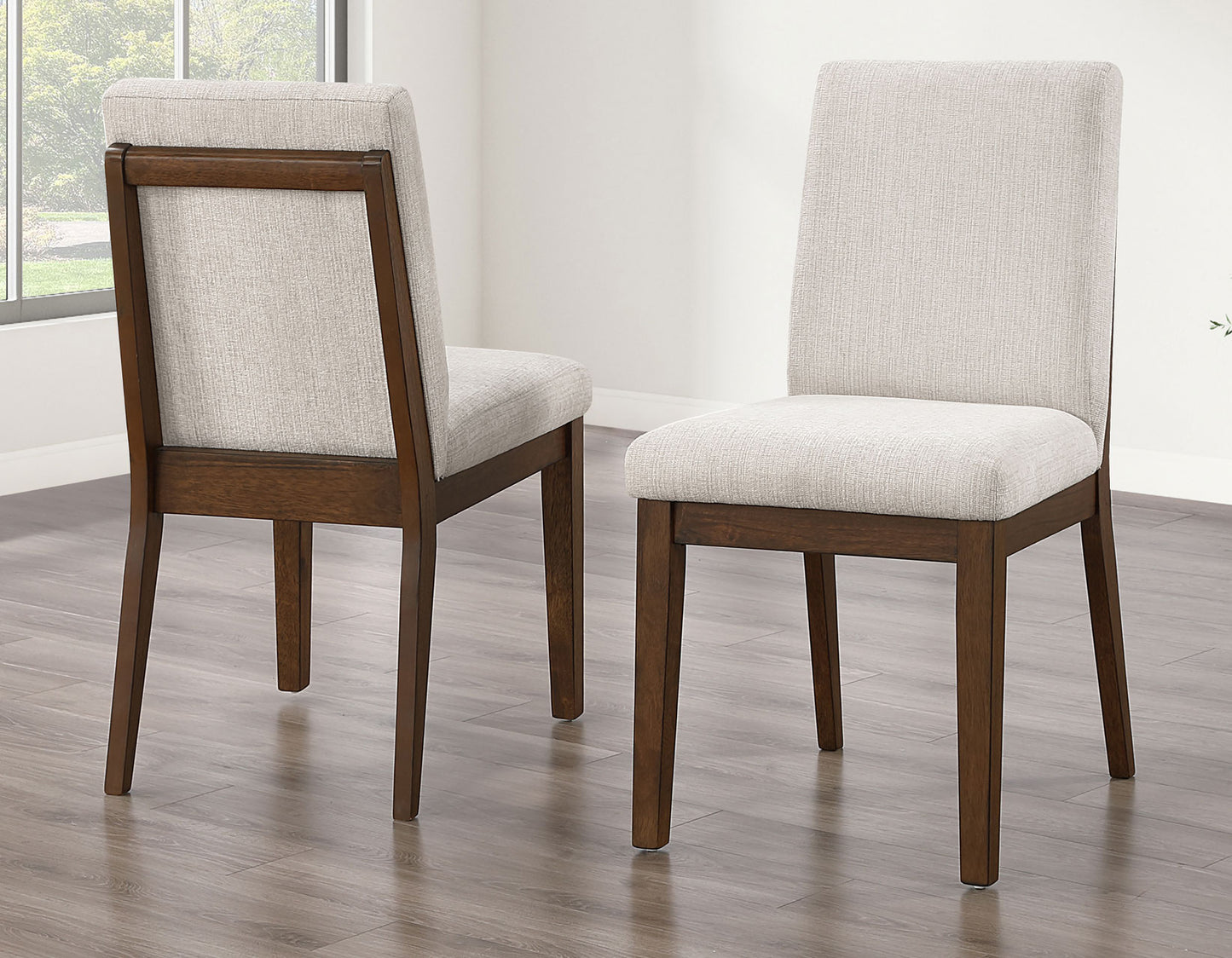 Canton 5-Piece 72″ Upholstered Side Chair Dining Set